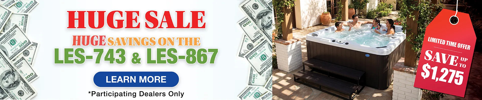 Calspas hot tub being used in a family setting - Anderson